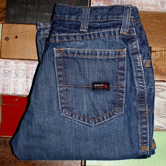 ARIAT® FR M4 Relaxed Bootcut Med-Dark Wash Jean's 30x36 - Picture 1 of 16
